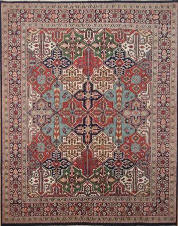 Oriental Geometric Pattern Tabriz Area Rug 8x10