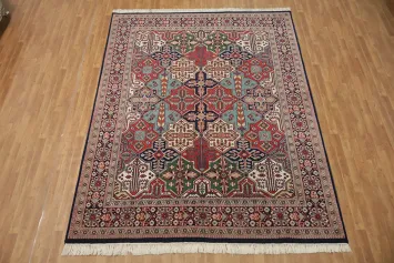 Oriental Geometric Pattern Tabriz Area Rug 8x10