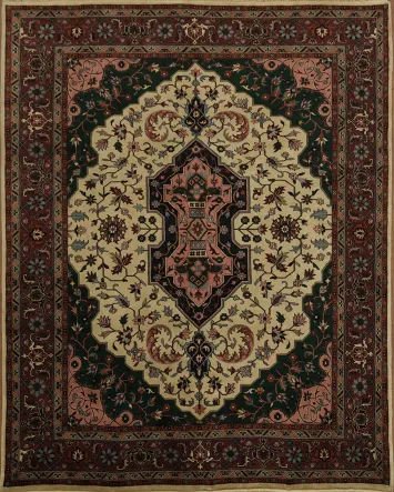 Ziegler Area Rug Featuring Classic Floral Patterns 8x10