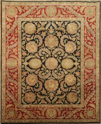 Elegant Floral Design Agra Oriental Area Rug 8x10