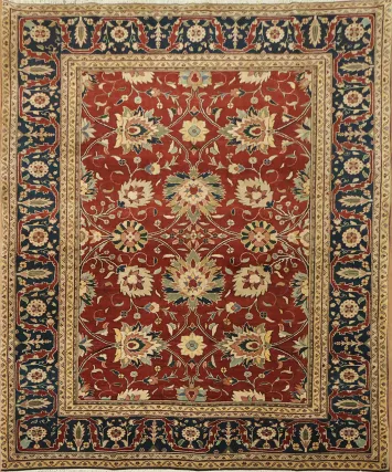 Elegant Red Oriental Ziegler Floral Wool Area Rug 8x10