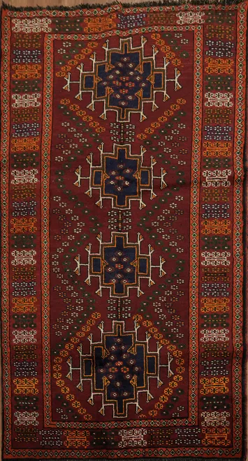 Exquisite Persian Wool Handmade Lori Runner Rug 2x8