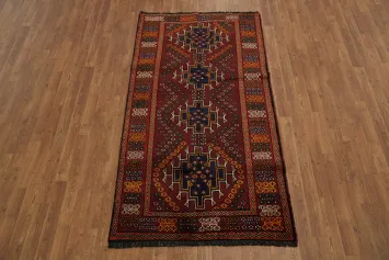 Exquisite Persian Wool Handmade Lori Runner Rug 2x8