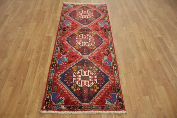 Unique Tribal Wool Persian Shiraz Runner Rug 2x6
