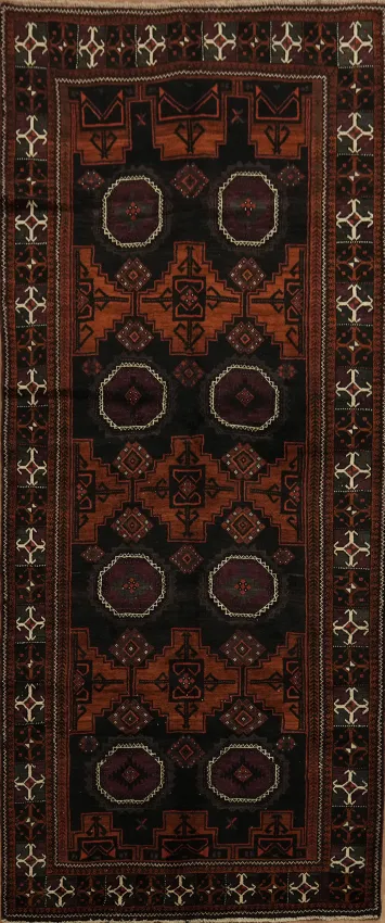 Persian Wool Balouch Runner Rug  4x10