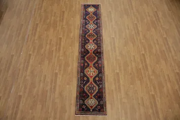 Elegant Geometric Pattern Hamedan Persian Runner Rug 2x11