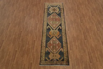 Enchanting Geometric Pattern Ardebil Persian Runner Rug 4x12