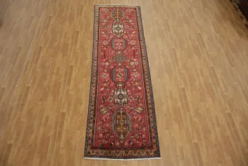 Bold Geometric Patterns Tabriz Persian Runner Rug 4x12