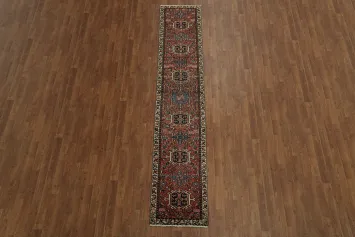 Classic Medallion Red Gharajeh Persian Runner Rug 2x10