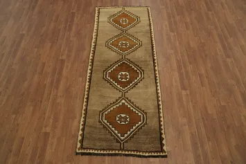 Southwestern Inspired Vegetable Dye Gabbeh Persian Runner Rug 3x8
