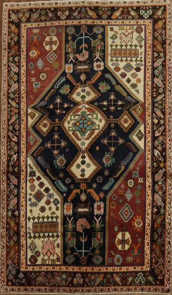 Exquisite Ethnic Pattern Shiraz Persian Area Rug 5x8
