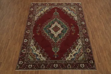 Luxurious Red Tabriz Persian Area Rug 9x12