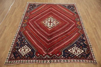 Traditional Tribal Qashqai Persian wool Rug 6x8