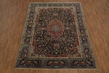 Luxurious Vintage Traditional Persian Kashmar Area Rug 10x13