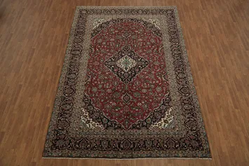 Traditional Persian Kashan Area Rug 9x13