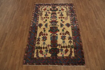 Classic Geometric Wool Hamedan Rug 5x8