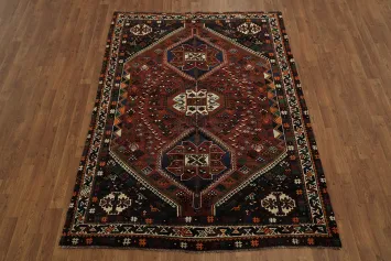 Traditional Tribal Geometric Persian Wool Geometric Shiraz 5x7