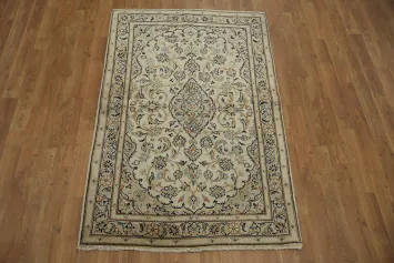 Vintage Persian Floral Vintage Kashan Rug 3x5