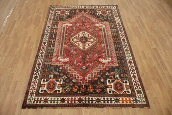 Tribal Traditional Persian Wool Shiraz Lori Rug 6x4