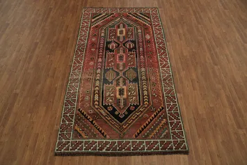 Vintage Geometric Persian Ardebil Runner Rug 9x4