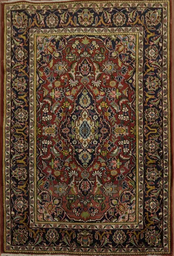 Top Quality Floral Persian Vintage Kashan Rug 5x3