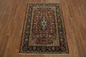Top Quality Floral Persian Vintage Kashan Rug 5x3