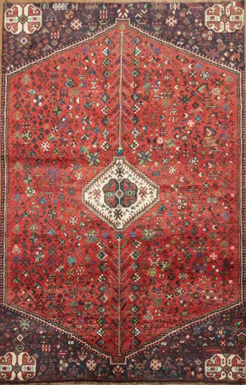 Authentic Persian Area Rug Tribal Shiraz 5x8