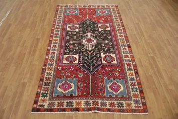 Vibrant Geometric Traditional Persian Bakhtiari Area Rug 5x9