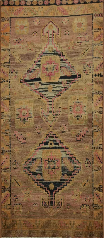 Artistic Earth-Toned Persian Gabbeh Area Rug 4x8