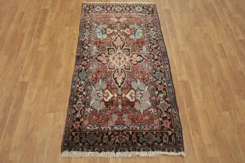 Decorative Floral Wool Persian Hamedan Rug 3x6