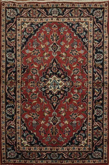 Persian Wool Floral Kashan Rug 3x5