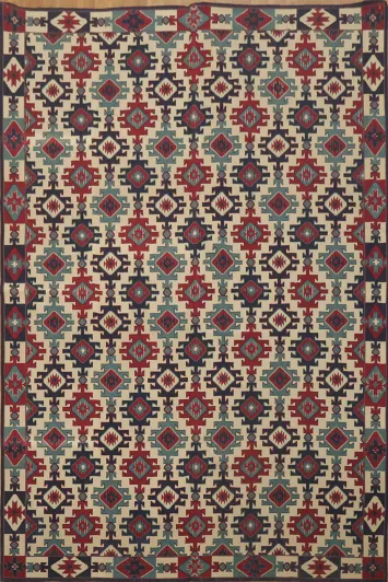 Enchanting Geometric Patterns Needle Point Rug for Modern Home Decor 6x9