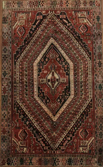 Vintage Persian Tribal Wool Shiraz Rug 5x8