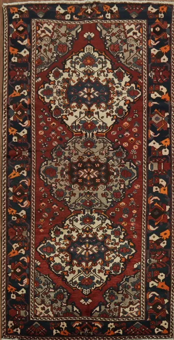 Traditional Vintage Bakhtiari Persian Area Rug 5x10