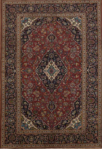 Elegant Floral Kashan Persian Area Rug 8x12