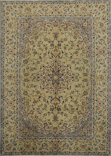 Floral Vintage Kashan Persian Area Rug 8x11