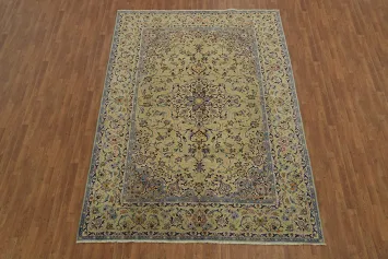 Floral Vintage Kashan Persian Area Rug 8x11