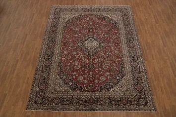 Persian Elegance: Floral Mashad Area Rug 10x13