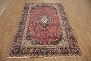 Traditional Elegance: Mashad Persian Area Rug 6x10