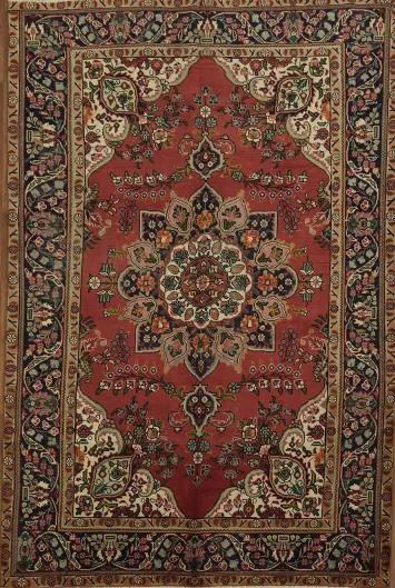 Elegant Vintage Tabriz Persian Area Rug 6x10