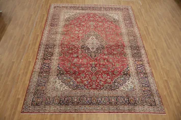 Traditional Floral Mashad Persian Large Rug 10x14