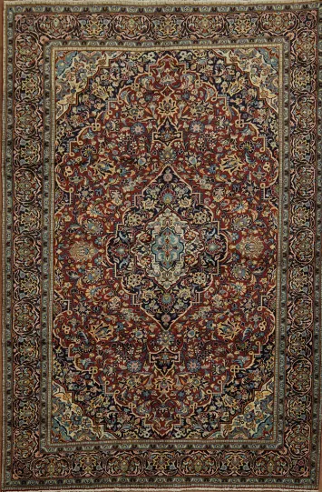 Luxurious Wool Kashan Persian Area Rug 7x10