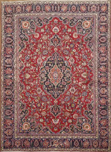 Classic Vintage Mashad Persian Area Rug 8x11
