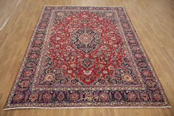 Classic Vintage Mashad Persian Area Rug 8x11