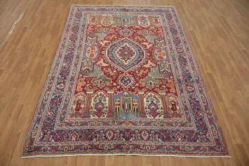 Elegant Animal Pictorial Kashmar Persian Area Rug 6x10