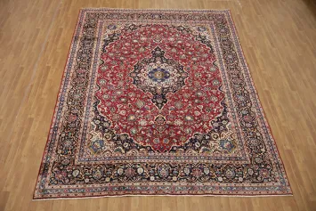 Sophisticated Red Kashan Persian Area Rug 10x12