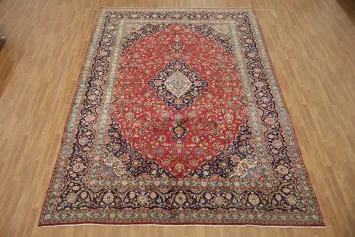 Elegant Red Mashad Persian Large Rug 10x14