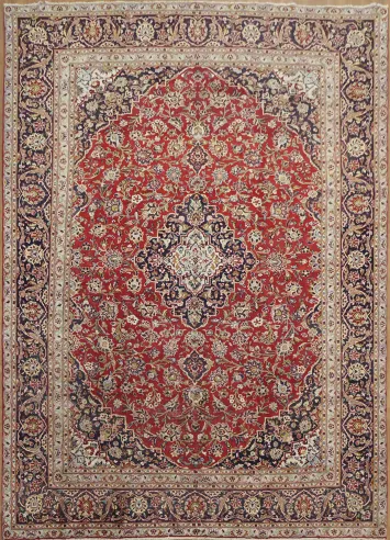 Traditional Kashan Persian Area Rug 9x13