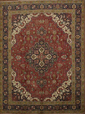 Luxurious Hand-Knotted Tabriz Persian Area Rug 10x13