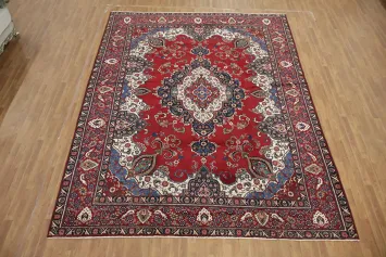 Luxurious Red Tabriz Persian Area Rug 10x13